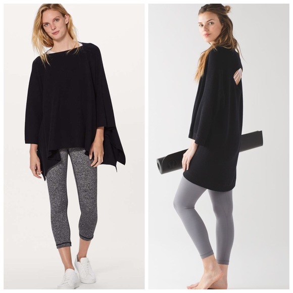 lululemon athletica Sweaters - Black Divinity Poncho Scarf Wrap